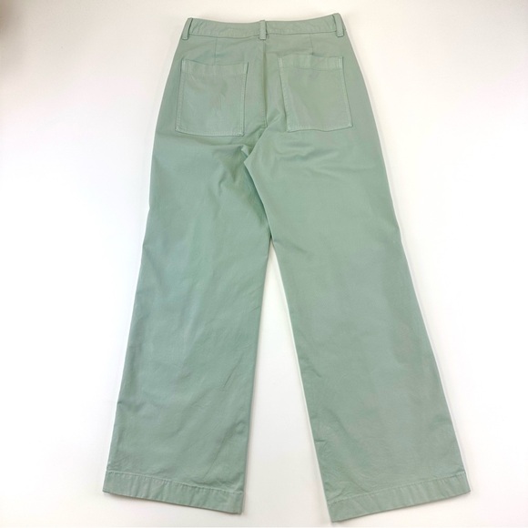Gap High Stride Wide Leg Ankle Khakis Size 6 Frothy Aqua Blue cotton casual pant - Picture 13 of 16